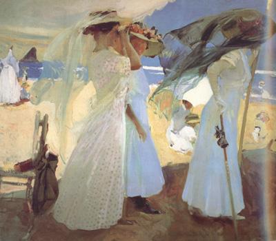 Joaquin Sorolla Under the Awning (Zarauz) (nn02) oil painting picture